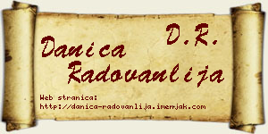 Danica Radovanlija vizit kartica